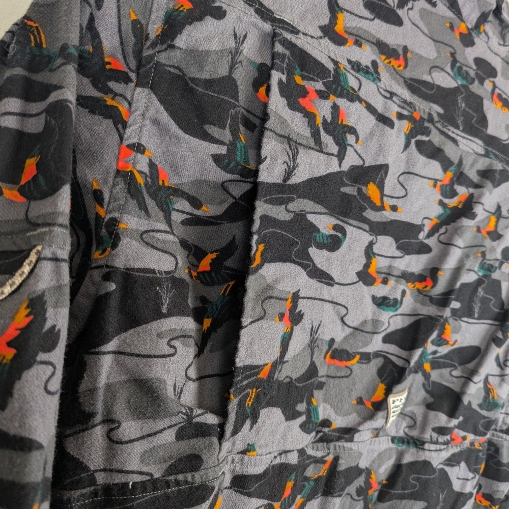 Columbia Sportswear Long Sleeve Button Down Shirt Gray Duck Camo L G - Picture 6 of 11